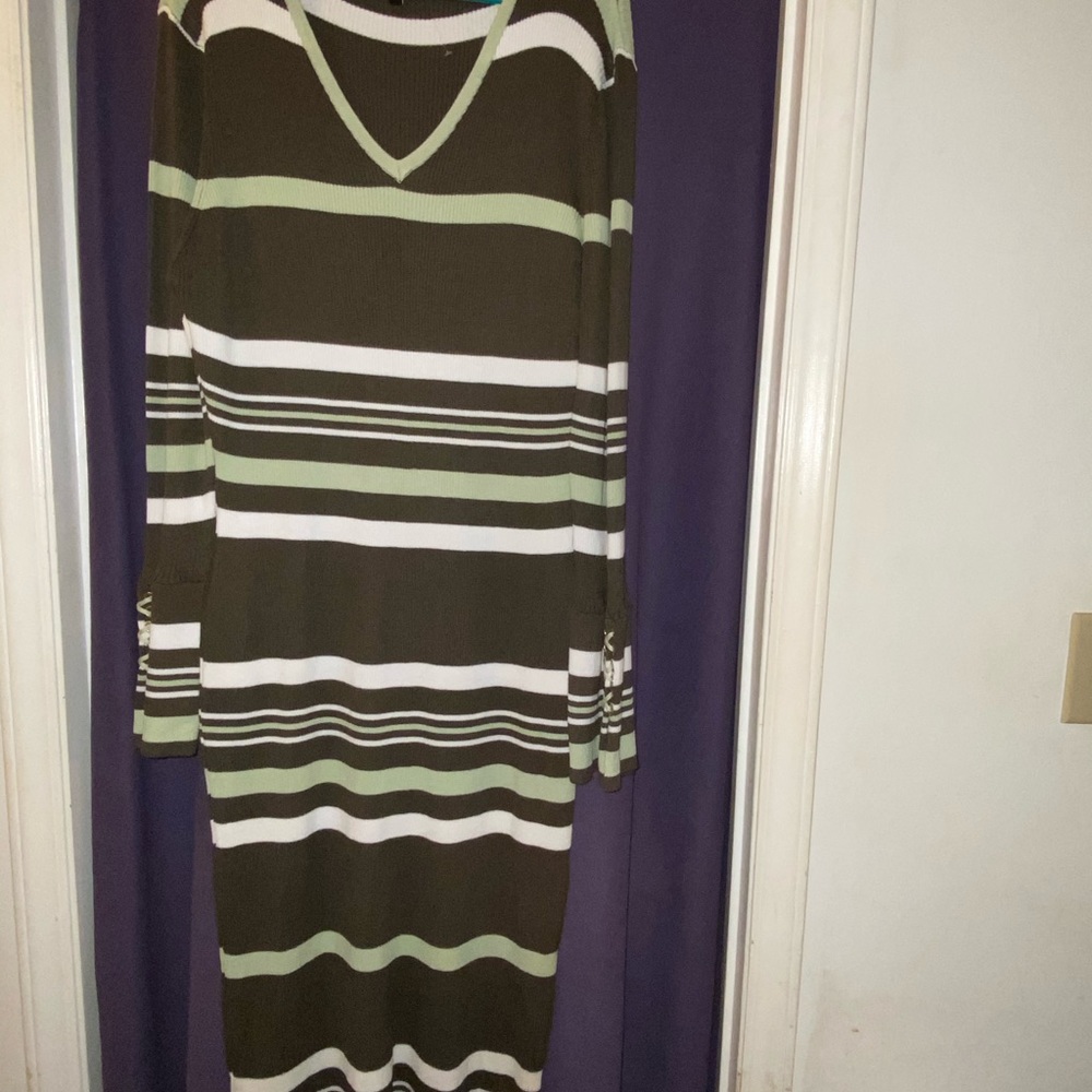 Striped sweater dress